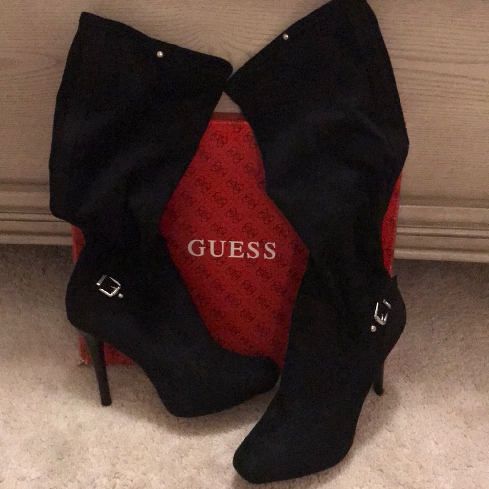 Guess knee high black boots
